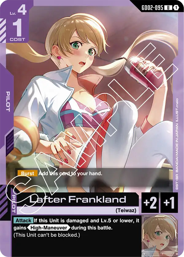 Lafter Frankland, Gundam Promotional Cards · GD02-095