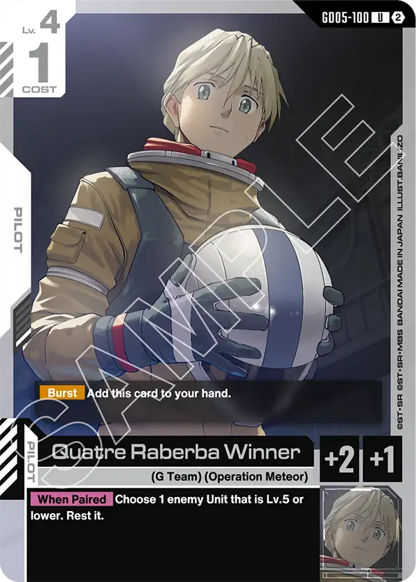 Quatre Raberba Winner, Freedom Ascension · GD05-100