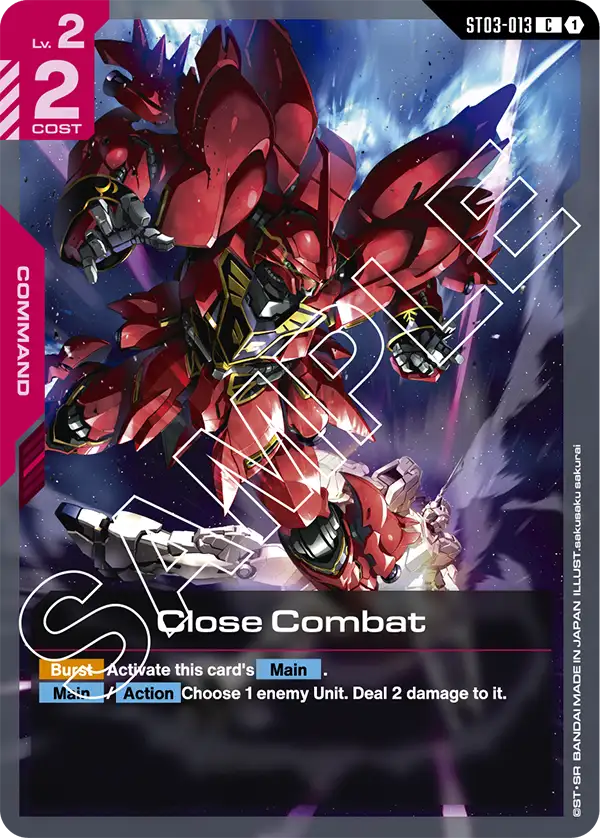 Close Combat, Starter Deck 03: Zeon's Rush · ST03-013
