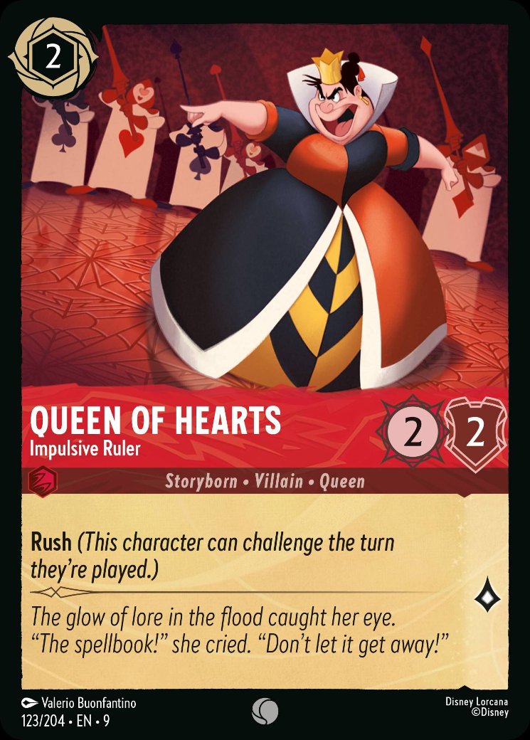 Queen of Hearts - Impulsive Ruler, Fabled · 123/204