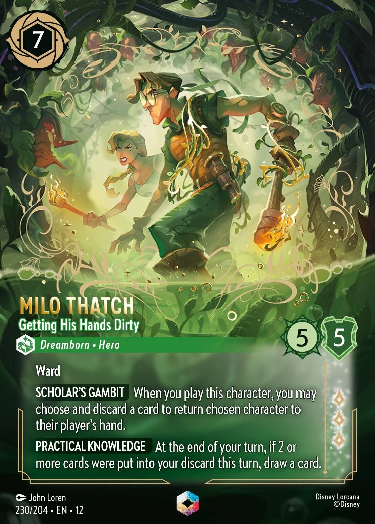 Milo Thatch - Getting His Hands Dirty, Wilds Unknown · 230/204