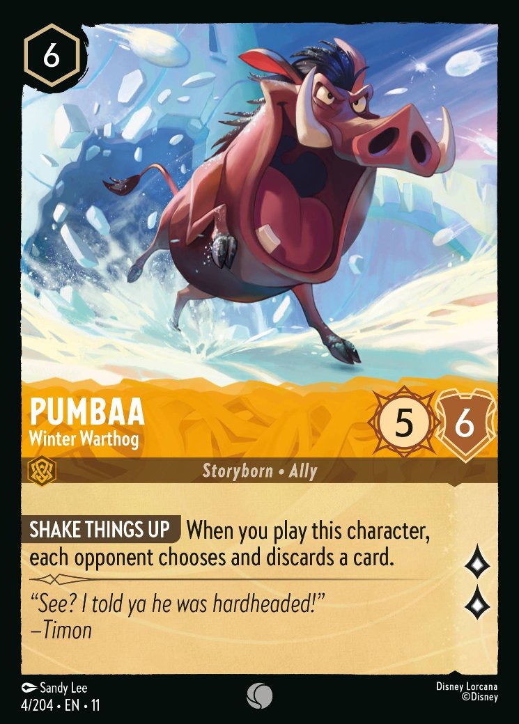 Pumbaa - Winter Warthog, Winterspell · 4/204