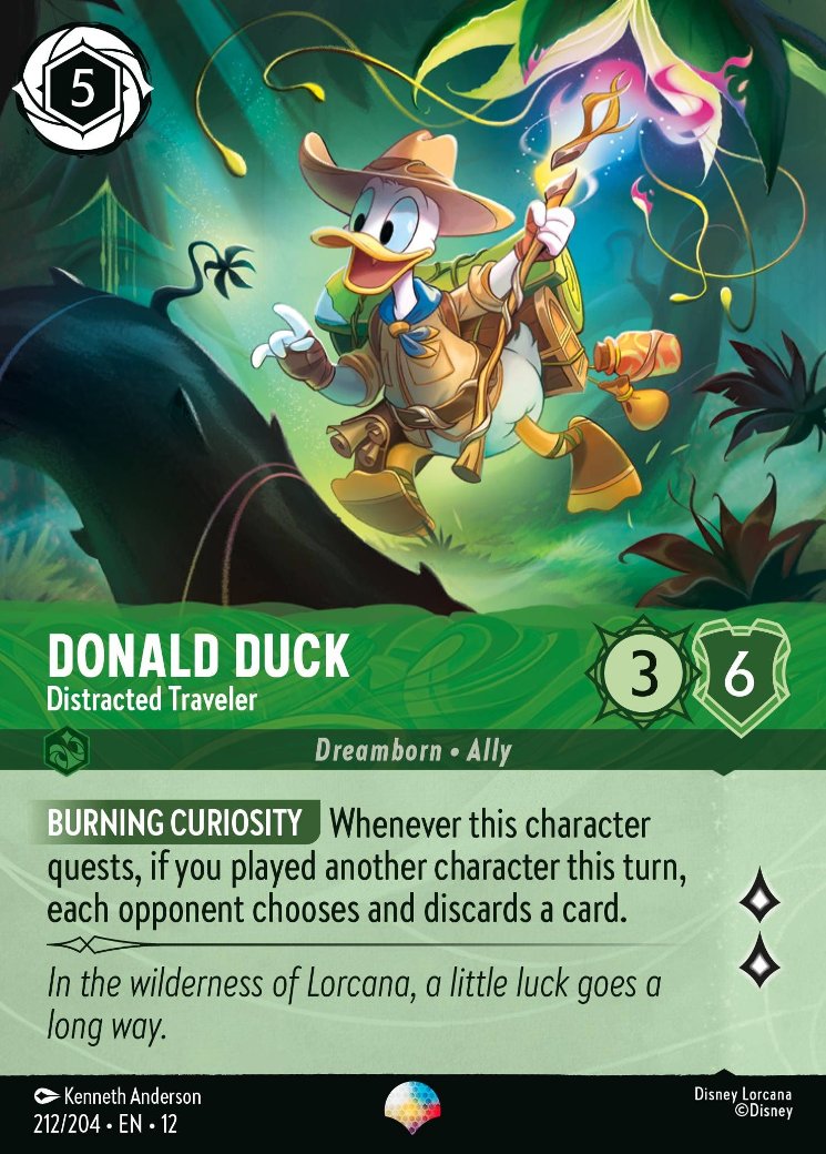 Donald Duck - Distracted Traveler, Wilds Unknown · 212/204