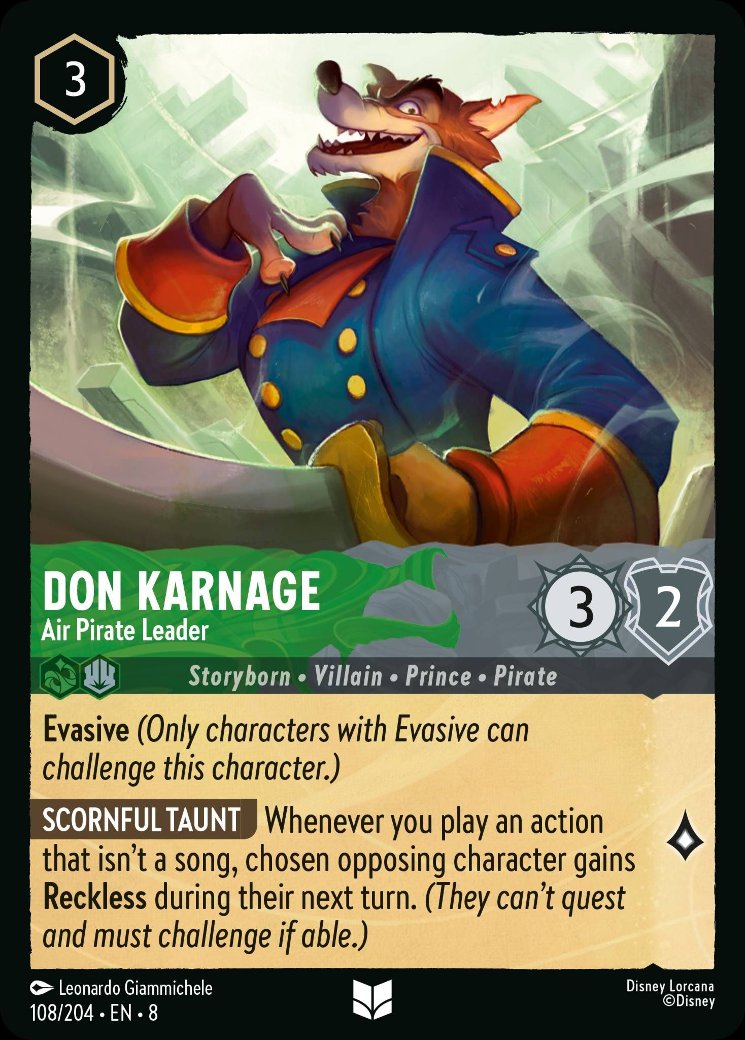 Don Karnage - Air Pirate Leader, Reign of Jafar · 108/204