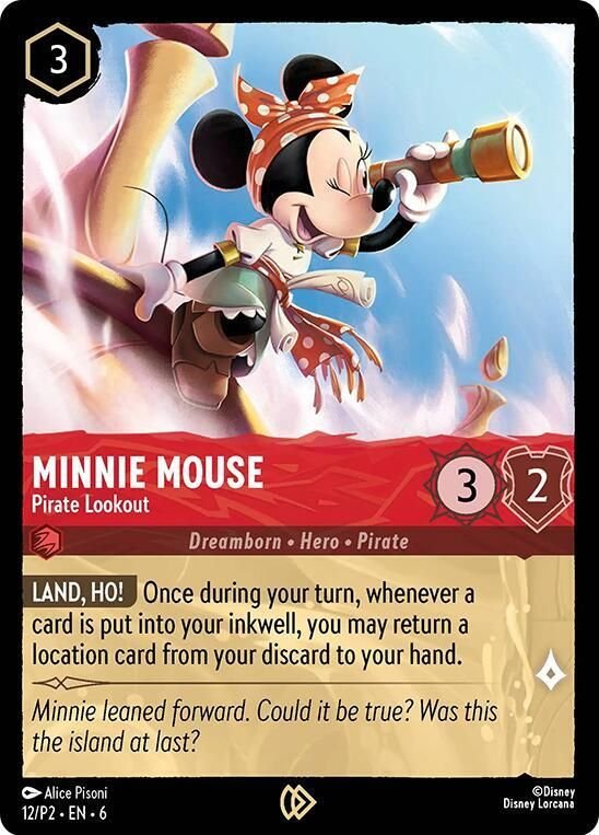 Minnie Mouse - Pirate Lookout, Disney Lorcana Promo Cards · 12
