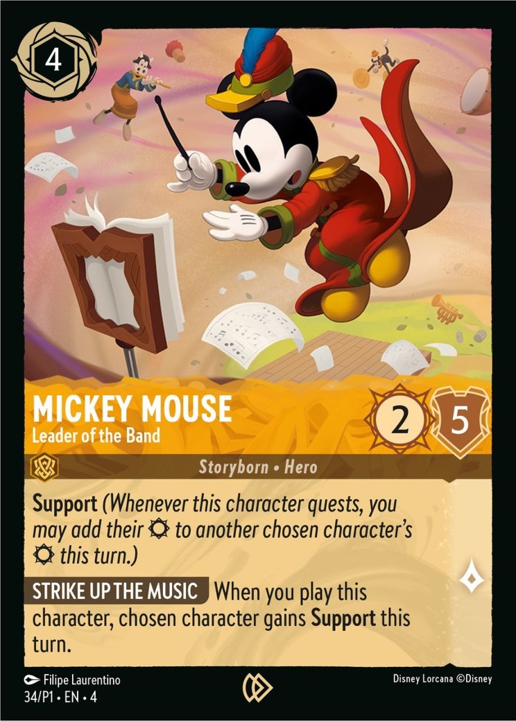 Mickey Mouse - Leader of the Band, Disney Lorcana Promo Cards · 34