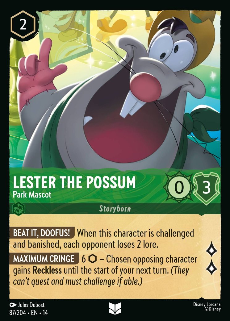 Lester the Possum - Park Mascot, Hyperia City · 87/204