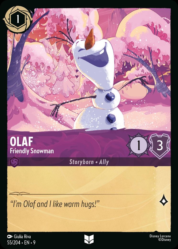 Olaf - Friendly Snowman, Fabled · 55/204