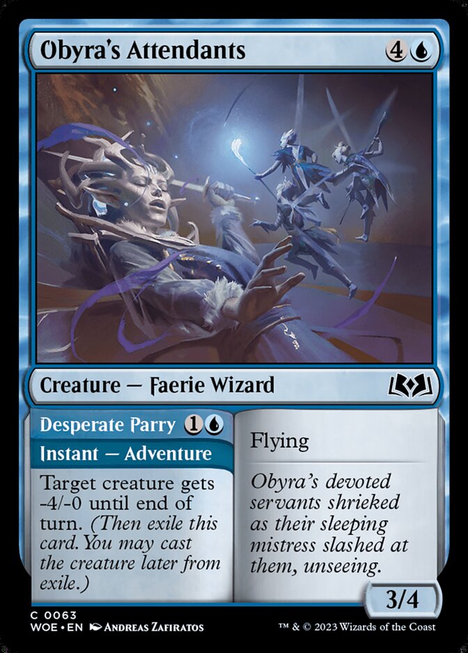 Obyra's Attendants // Desperate Parry, Wilds of Eldraine · 0063