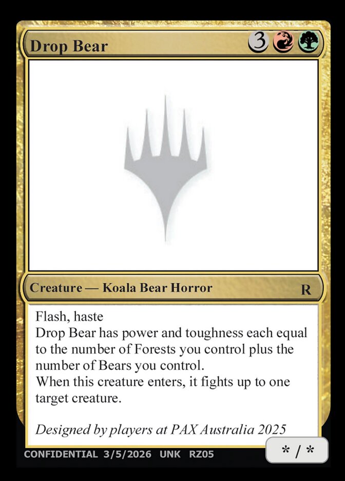 Drop Bear, Unknown Event · rz05n