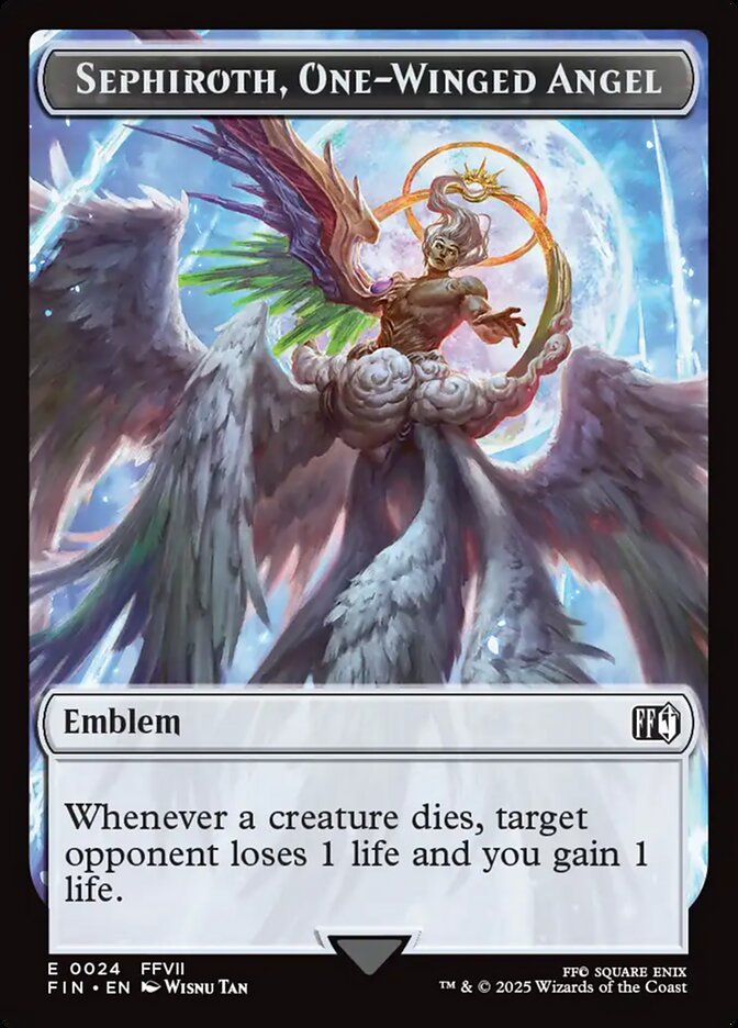 Sephiroth, One-Winged Angel Emblem, Final Fantasy Tokens · 0024