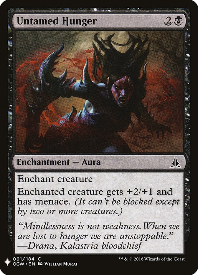 Untamed Hunger, The List · ogw-91