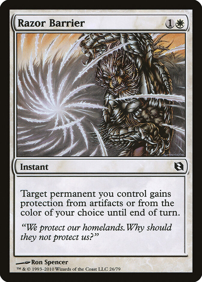 Razor Barrier, Duel Decks: Elspeth vs. Tezzeret · 26/79