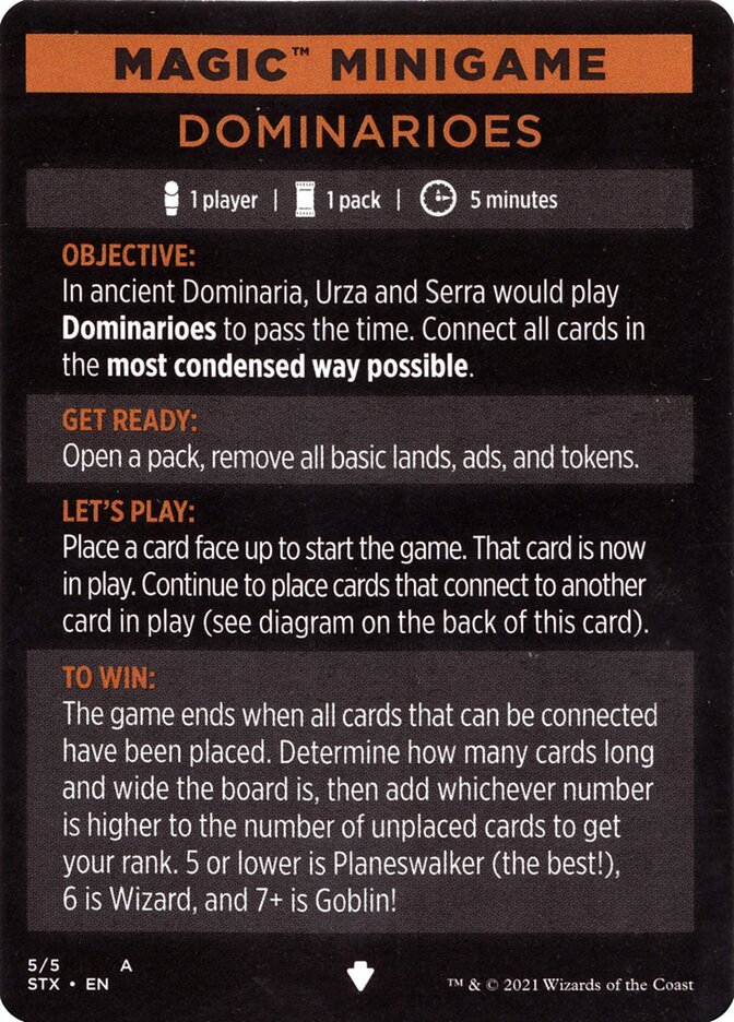 Dominarioes // Dominarioes (cont'd), Strixhaven: School of Mages Minigames · 005/005