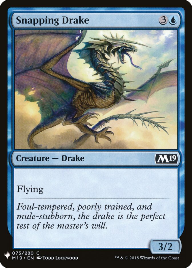 Snapping Drake, The List · m19-75