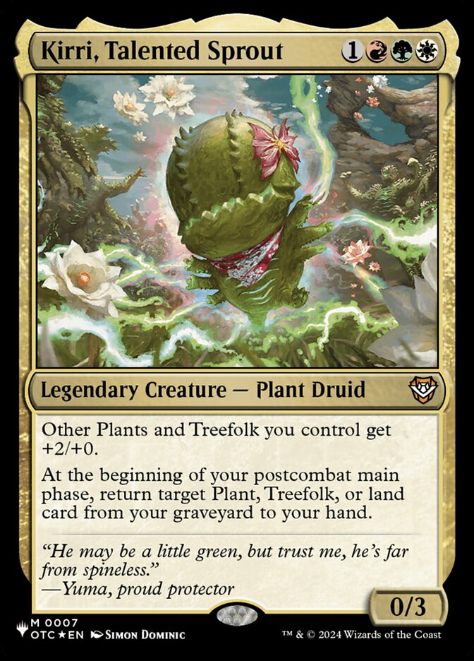Kirri, Talented Sprout, The List · otc-7