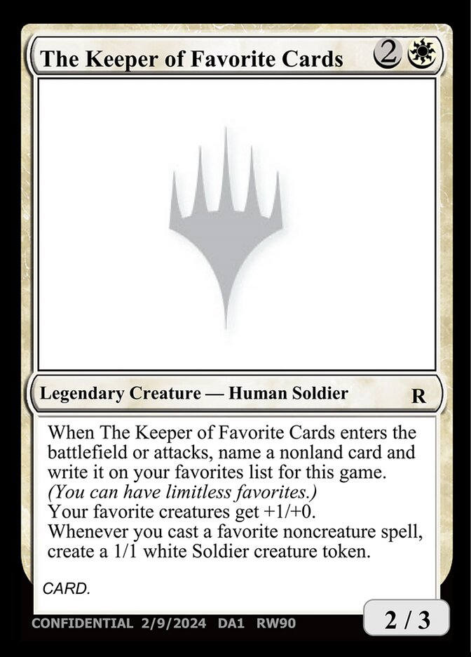 The Keeper of Favorite Cards, Unknown Event · rw90a