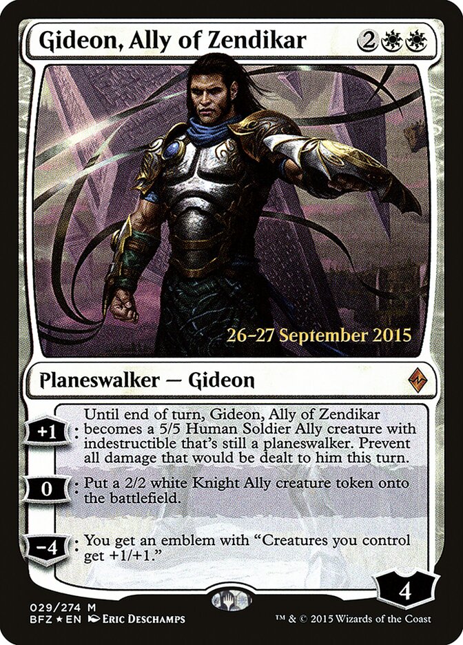 Gideon, Ally of Zendikar, Battle for Zendikar Promos · 029/274