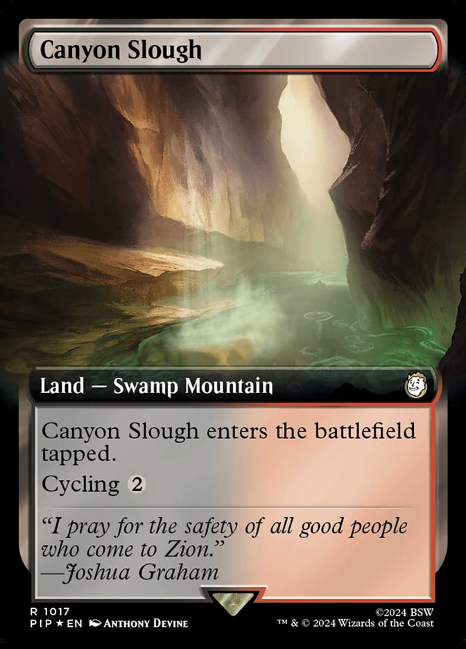 Canyon Slough, Fallout · 1017