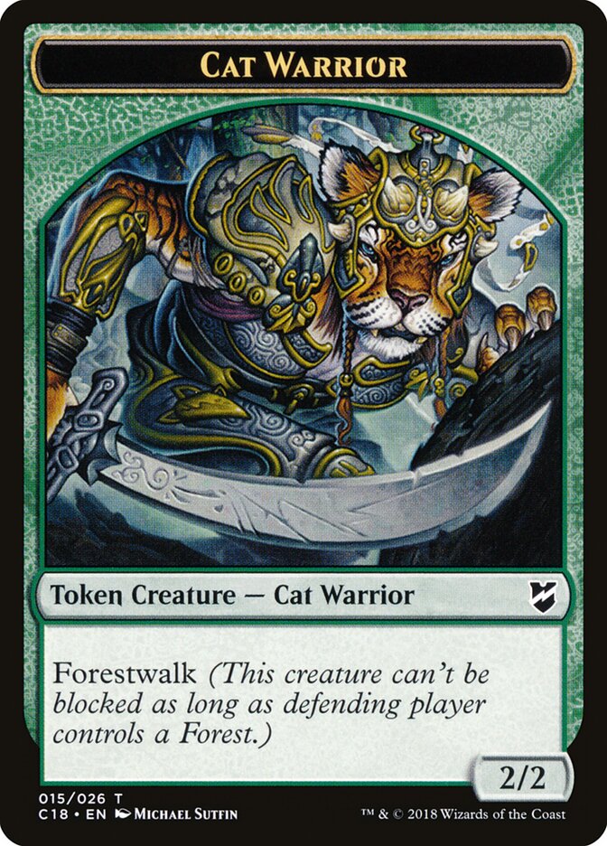 Cat Warrior, Commander 2018 Tokens · 015