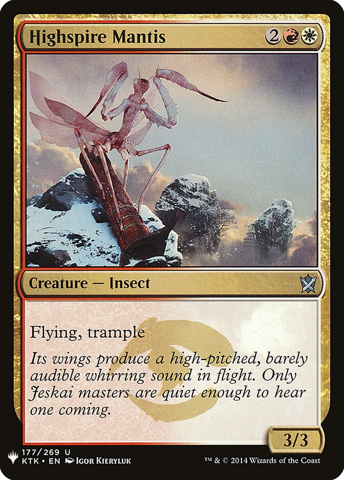 Highspire Mantis, The List · ktk-177