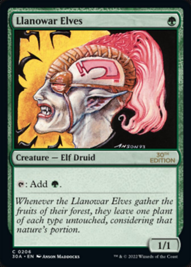 Llanowar Elves, 30th Anniversary Edition · 206/594