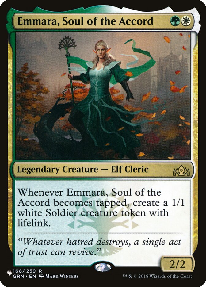 Emmara, Soul of the Accord, The List · grn-168