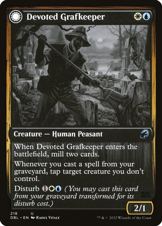 Devoted Grafkeeper // Departed Soulkeeper, Innistrad: Double Feature · 218/534