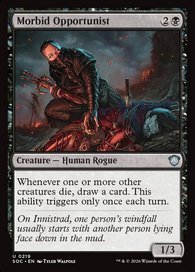 Morbid Opportunist, Secrets of Strixhaven Commander · 0219