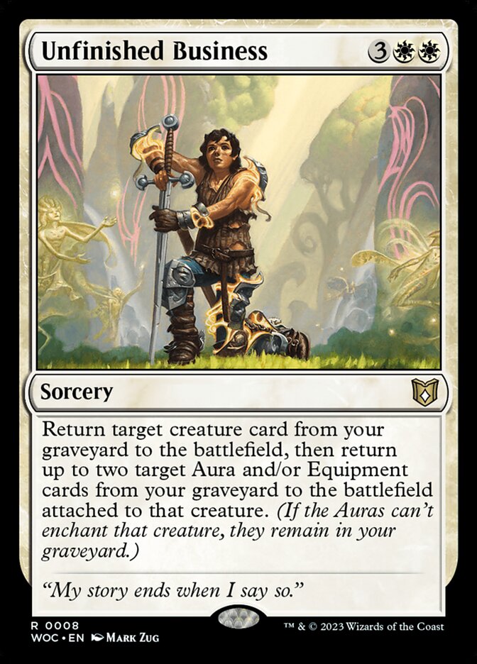 Unfinished Business, Wilds of Eldraine Commander · 0008
