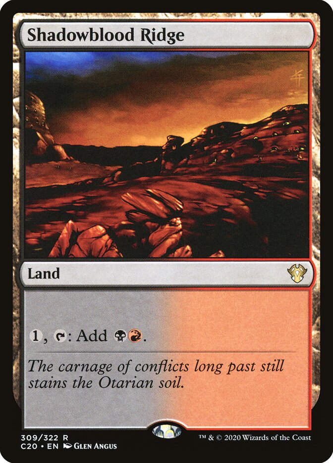 Shadowblood Ridge, Commander 2020 · 309/322
