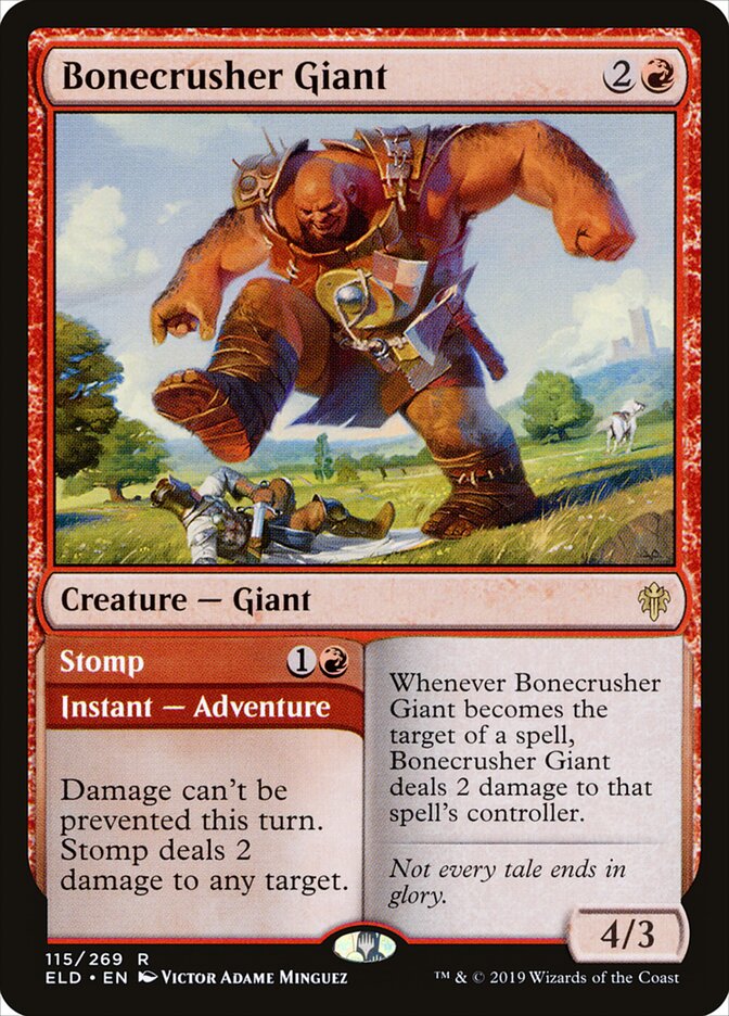 Bonecrusher Giant // Stomp, Throne of Eldraine · 115/269