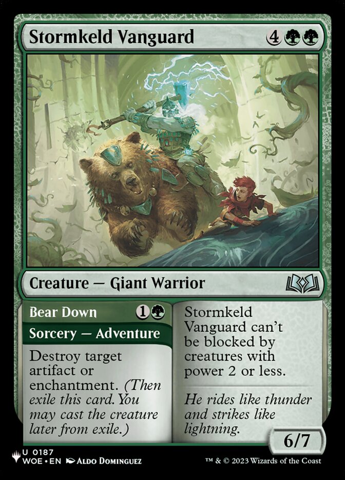 Stormkeld Vanguard // Bear Down, The List · woe-187