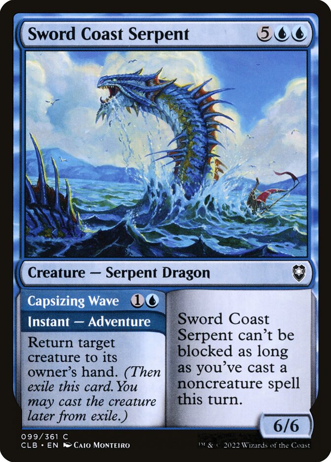 Sword Coast Serpent // Capsizing Wave, Commander Legends: Battle for Baldur's Gate · 099/361