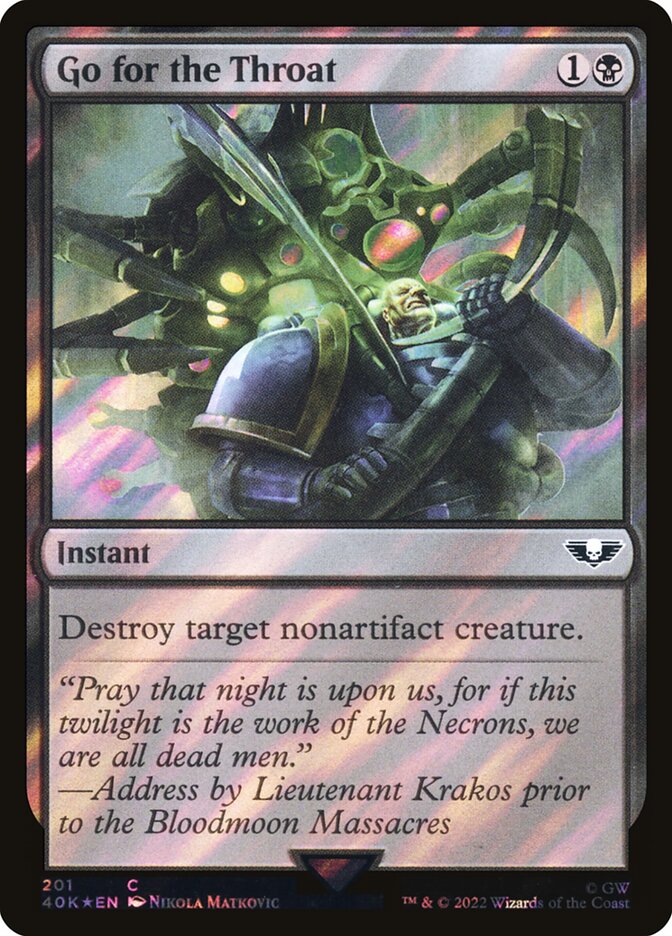 Go for the Throat, Warhammer 40,000 Commander · 201-star