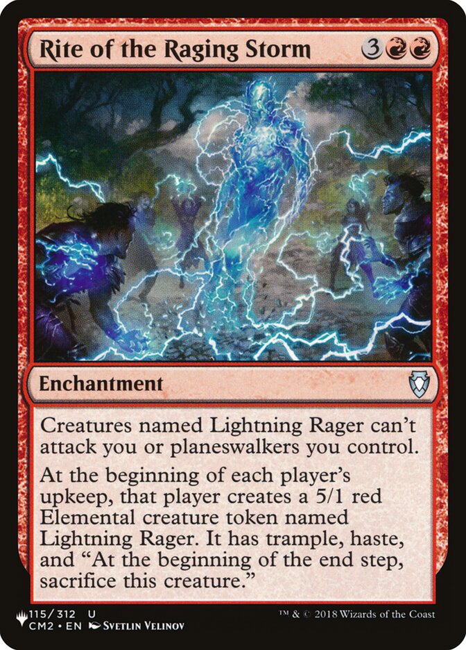 Rite of the Raging Storm, The List · cm2-115