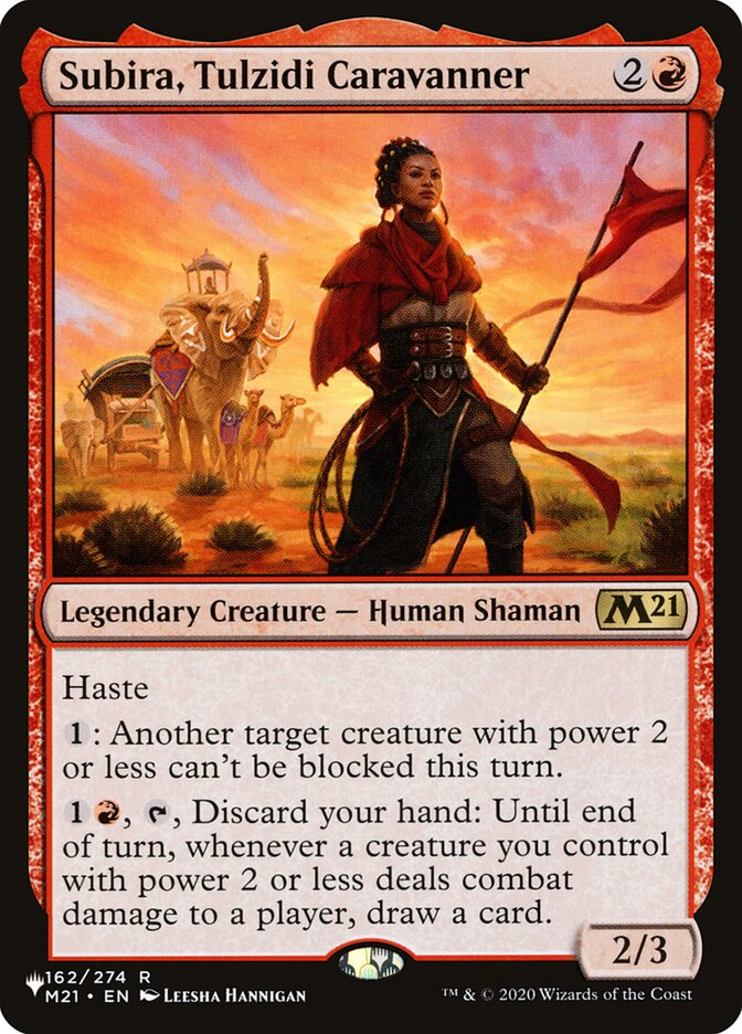 Subira, Tulzidi Caravanner, The List · m21-162