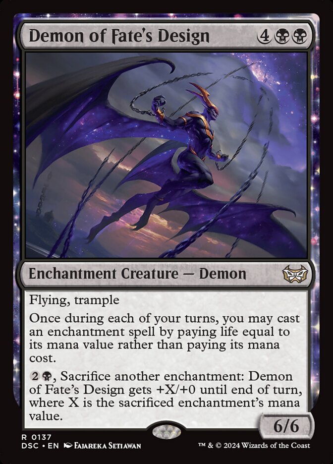 Demon of Fate's Design, Duskmourn: House of Horror Commander · 0137