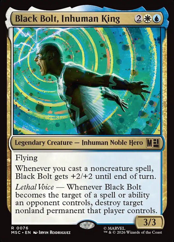 Black Bolt, Inhuman King, Marvel Super Heroes Commander · 0076