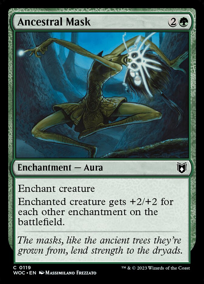 Ancestral Mask, Wilds of Eldraine Commander · 0119