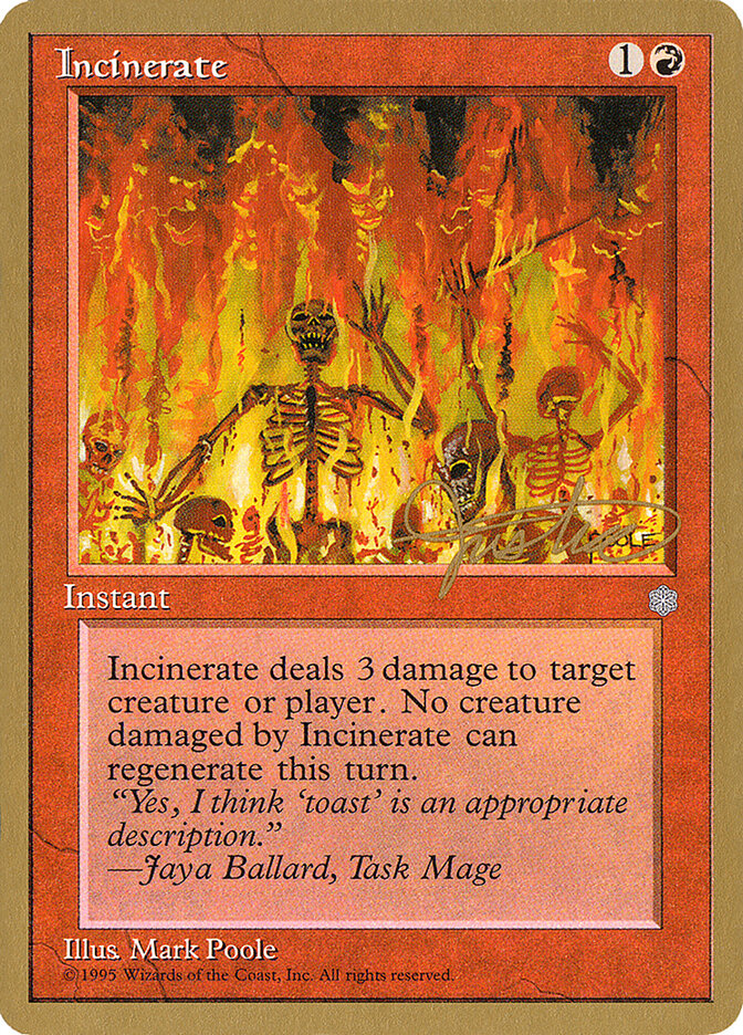 Incinerate, Pro Tour Collector Set · mj194