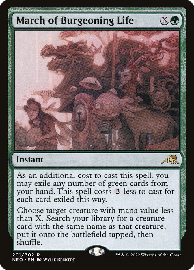 March of Burgeoning Life, Kamigawa: Neon Dynasty · 201/302