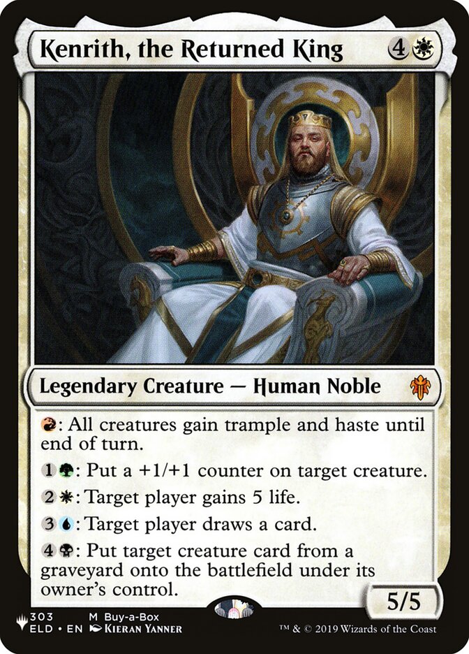 Kenrith, the Returned King, The List · eld-303