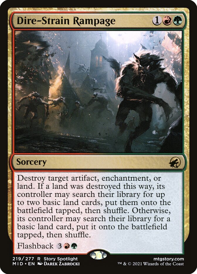 Dire-Strain Rampage, Innistrad: Midnight Hunt · 219/277