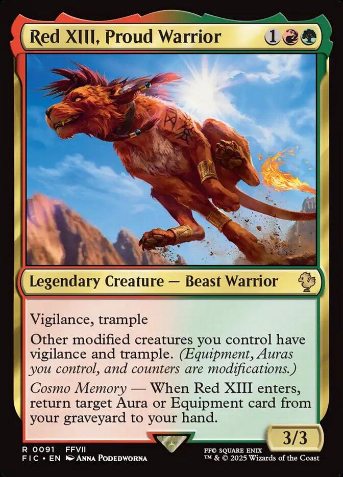 Red XIII, Proud Warrior, Final Fantasy Commander · 0091