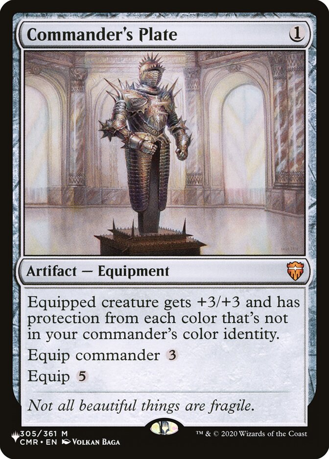 Commander's Plate, The List · cmr-305