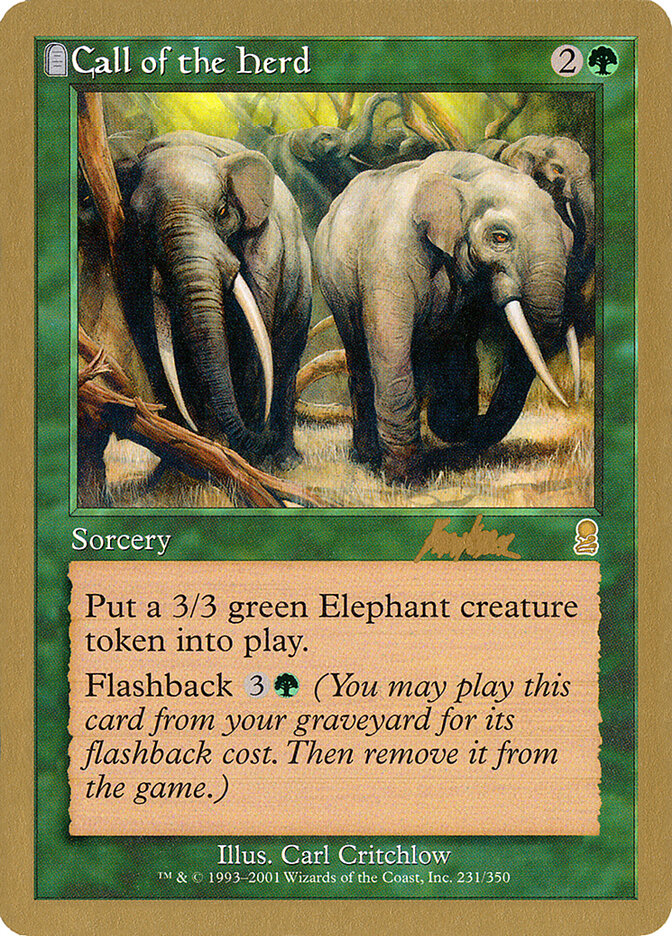 Call of the Herd, World Championship Decks 2002 · bk231a