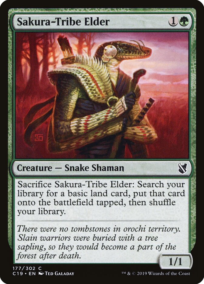 Sakura-Tribe Elder, Commander 2019 · 177/302