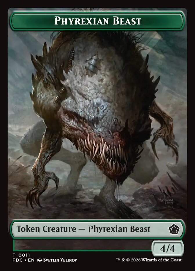 Phyrexian Beast, Foundations Commander Tokens · 0011