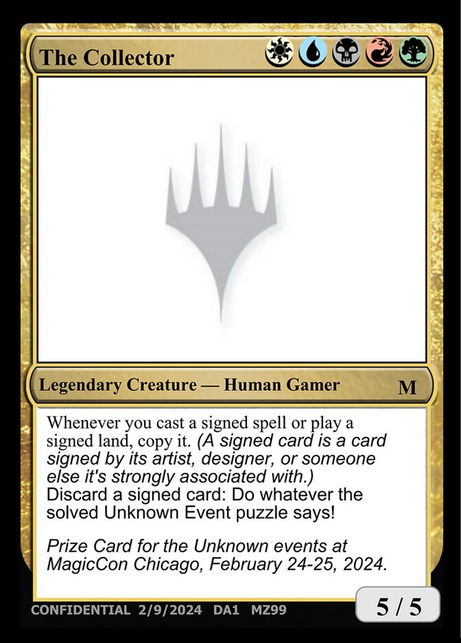 The Collector, Unknown Event · mz99